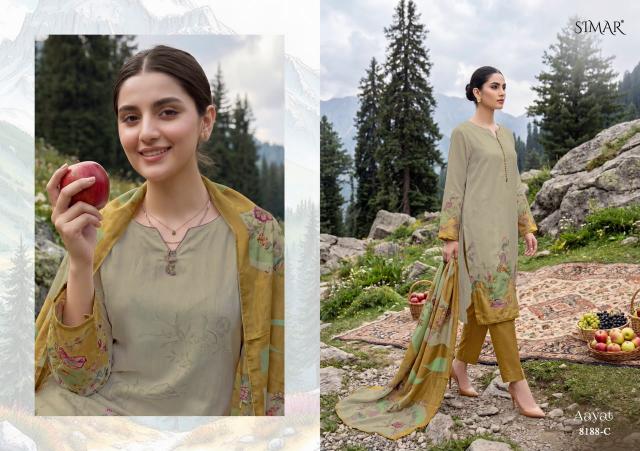 Glossy simar aayat wholesale ladies dress material market in surat